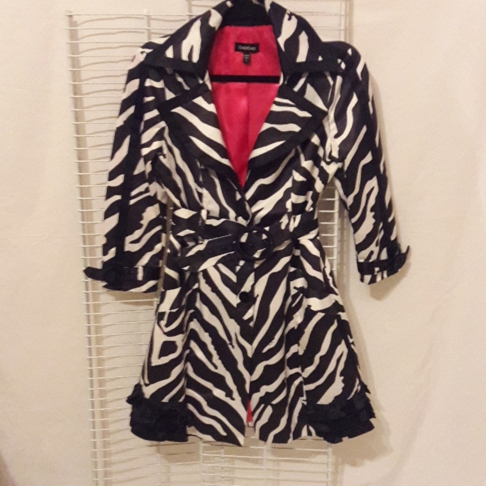 Bebe zebra print coat